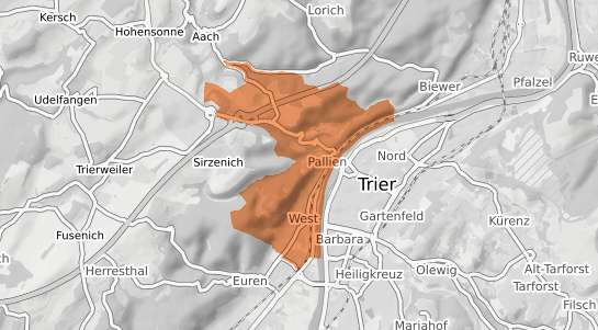 Mietspiegelkarte Trier Trier West Pallien